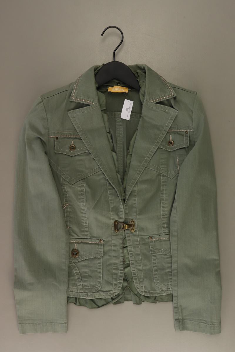 Biba Regular Blazer Gr. 38 olivgrün aus Baumwolle