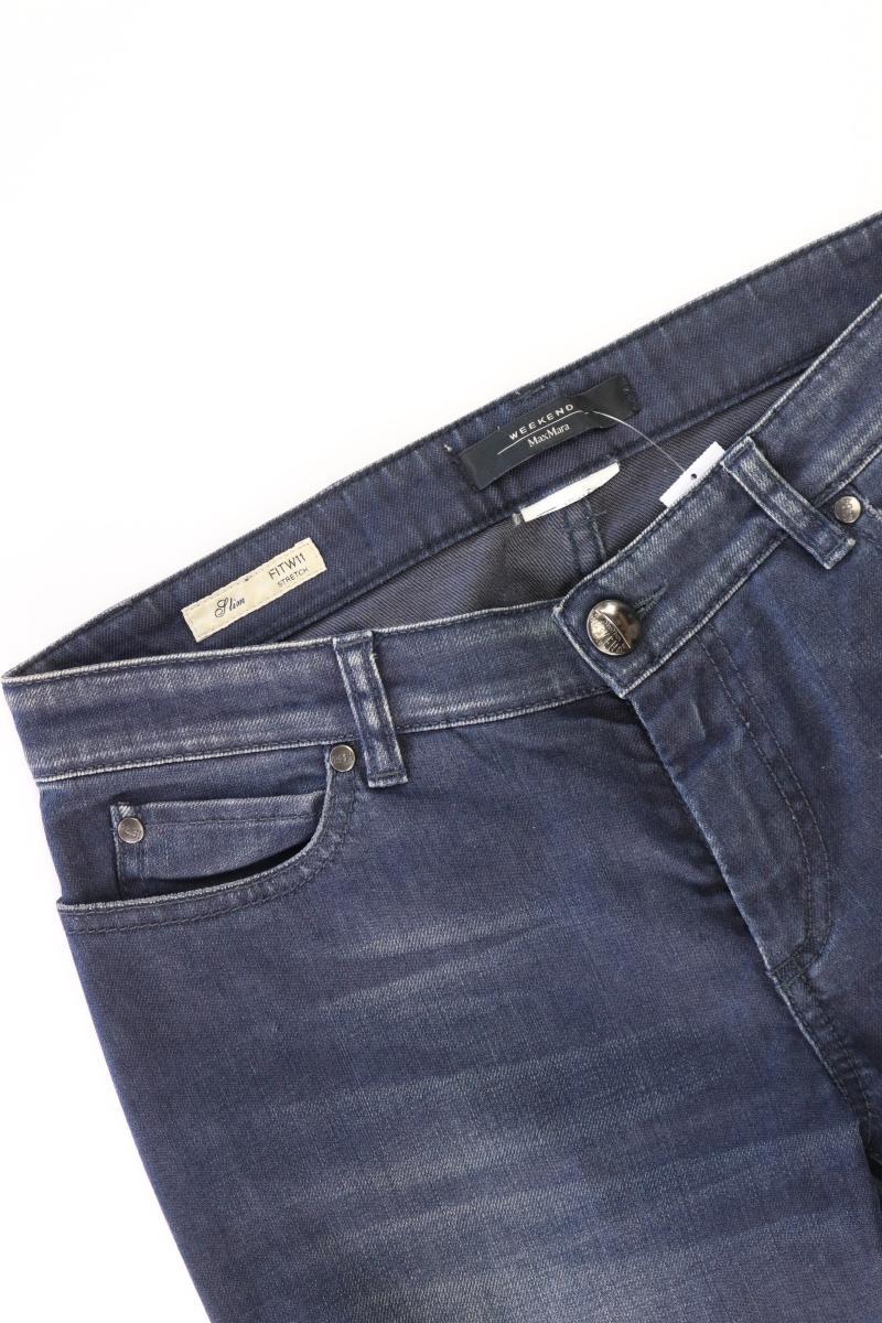 Max Mara Straight Jeans Gr. M blau aus Baumwolle