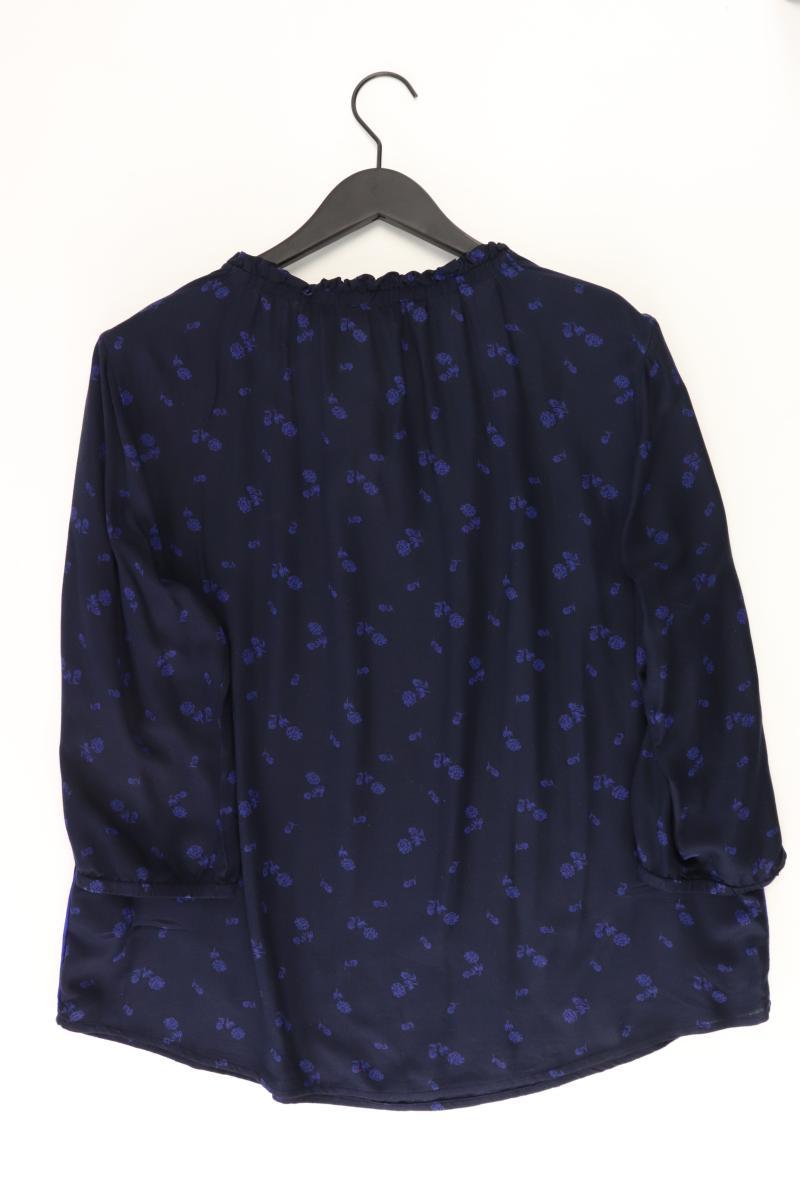 Street One Rüschenbluse Gr. 44 mit Blumenmuster neuwertig 3/4 Ärmel blau