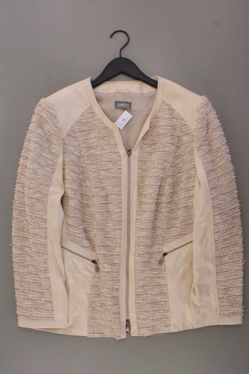 Gelco Lange Jacke Gr. 48 neuwertig creme aus Polyester