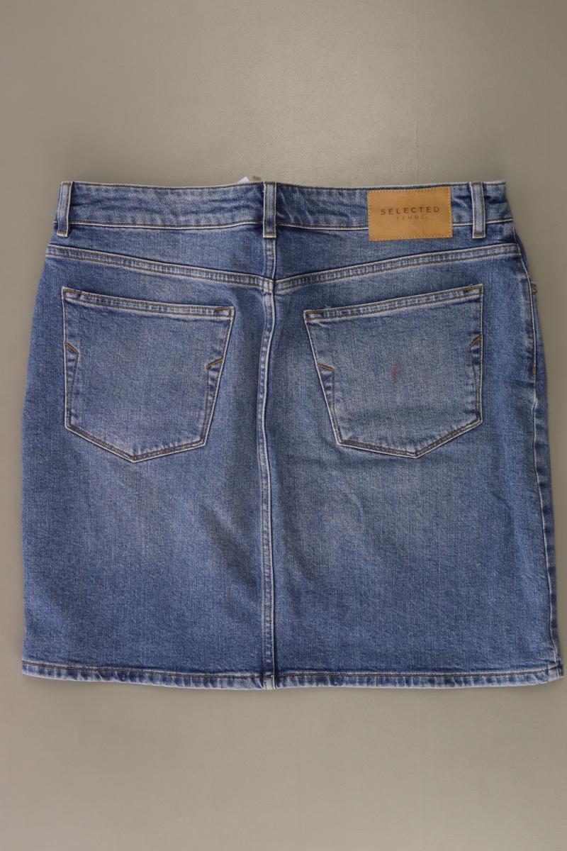 Selected Femme Jeansrock Gr. 42 blau aus Baumwolle