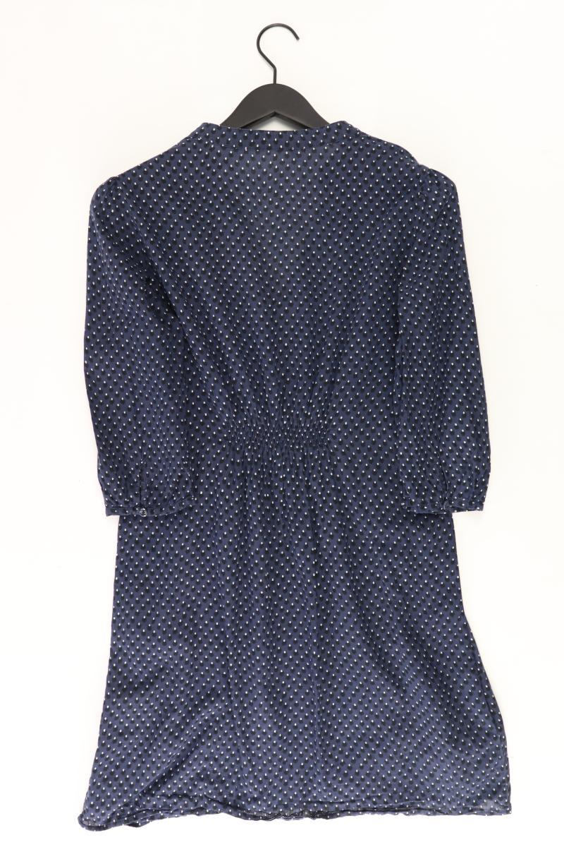 Opus Midikleid Gr. 38 gepunktet 3/4 Ärmel blau aus Baumwolle