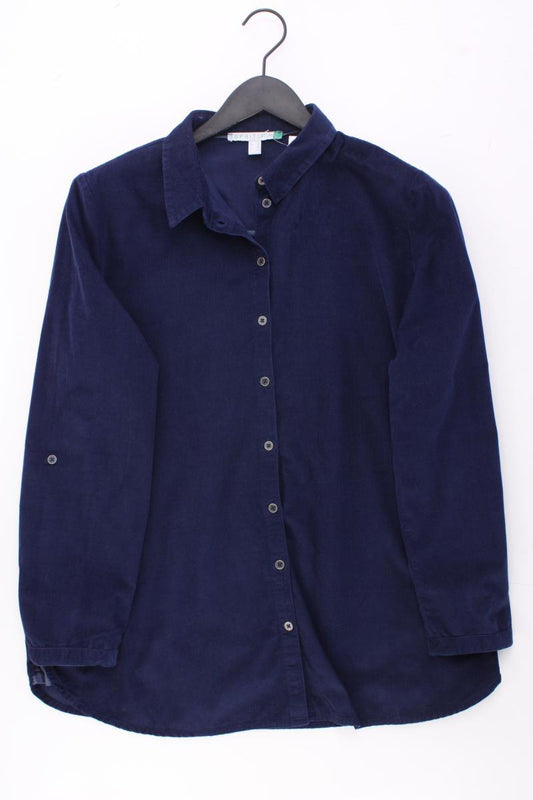 Esprit Langarmbluse Gr. 42 blau aus Baumwolle