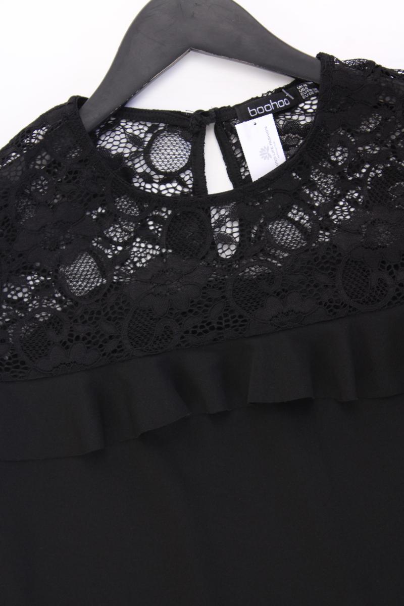 BOOHOO Kurzarmkleid Gr. 36 neuwertig schwarz aus Polyester