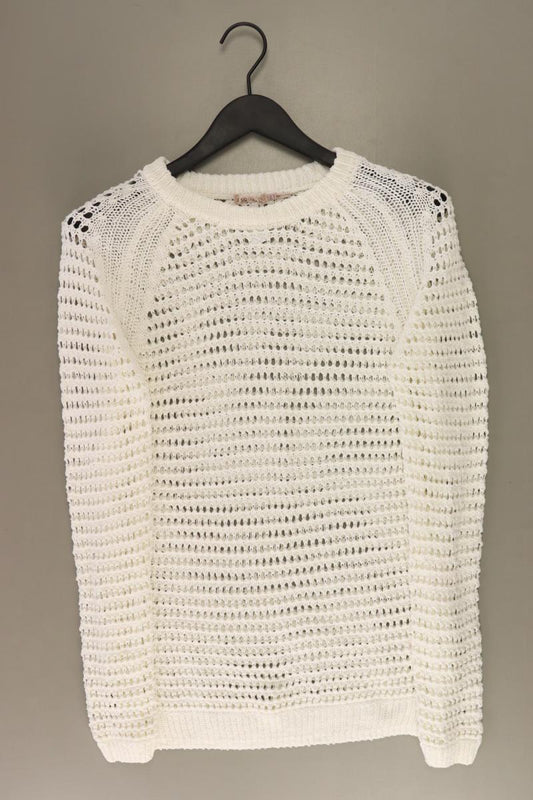 Esqualo Langarmpullover Gr. S weiß aus Baumwolle