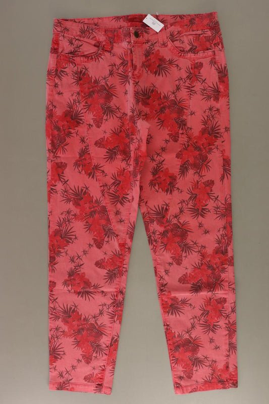 edc by Esprit Straight Jeans Gr. Kurzgröße 38 mit Blumenmuster rot aus Baumwolle