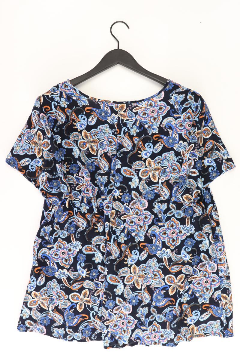 Zizzi Printshirt Gr. M mit Paisleymuster Kurzarm blau aus Viskose