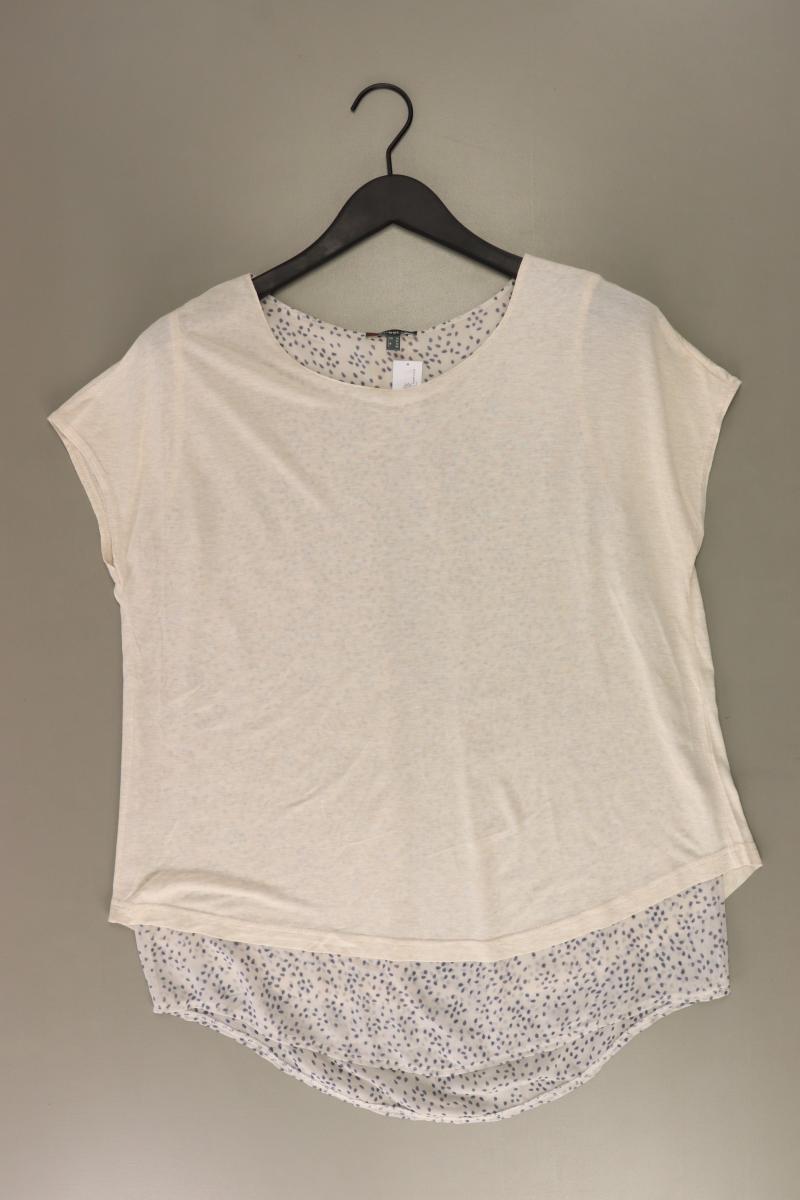 Street One T-Shirt Gr. 38 Kurzarm creme aus Viskose