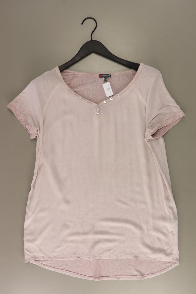 Street One T-Shirt Gr. 42 Kurzarm rosa aus Viskose
