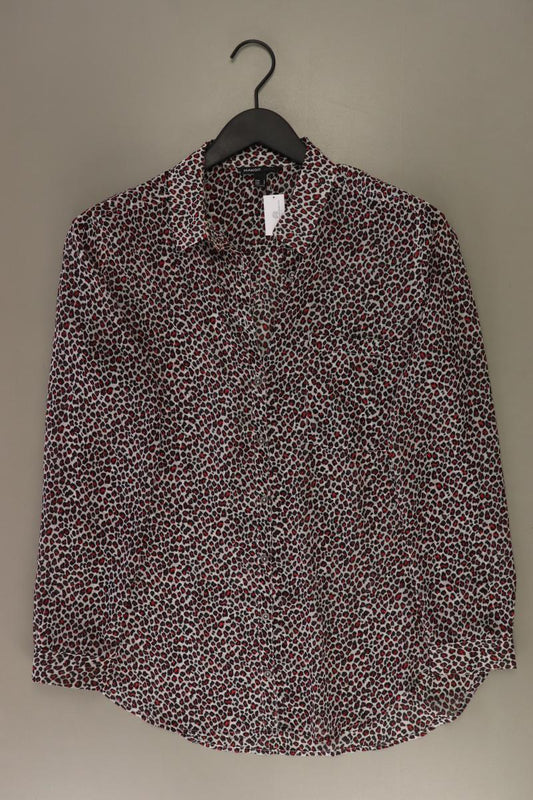 Mango Langarmbluse Gr. L mit Tierdruck rot aus Polyester