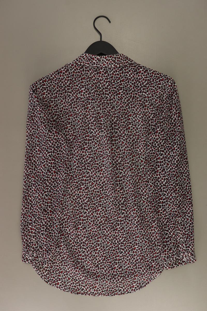 Mango Langarmbluse Gr. L mit Tierdruck rot aus Polyester