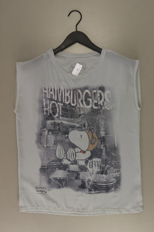 Kurzarmbluse Gr. M grau aus Polyester