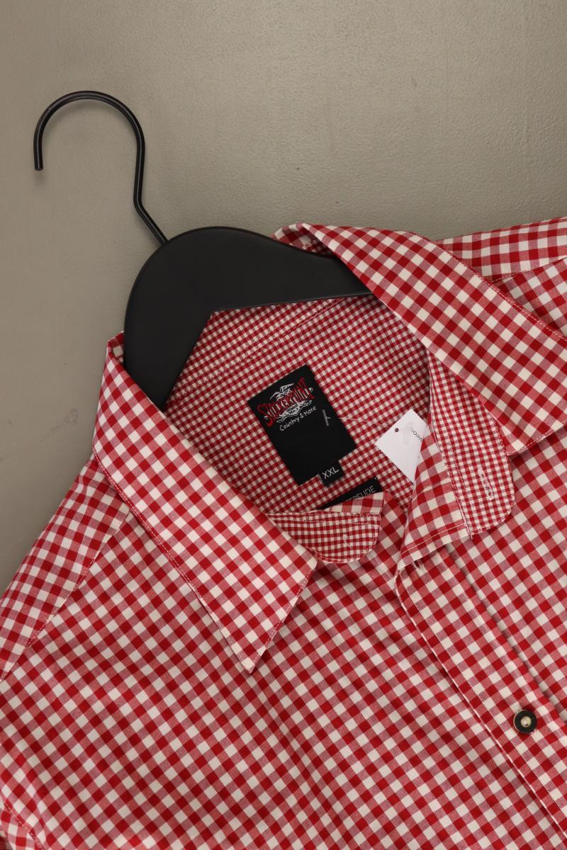 Stockerpoint Trachtenhemd für Herren Gr. XXL kariert Langarm rot aus Baumwolle