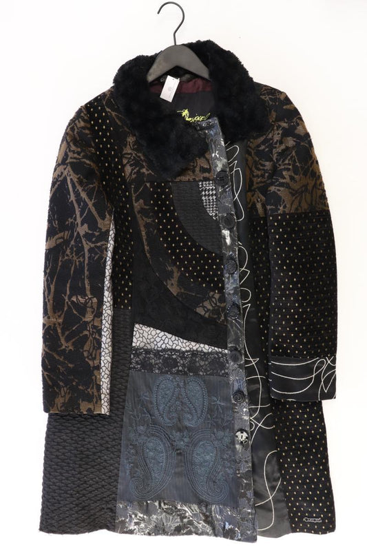 Desigual Wintermantel Gr. 44 schwarz aus Polyester