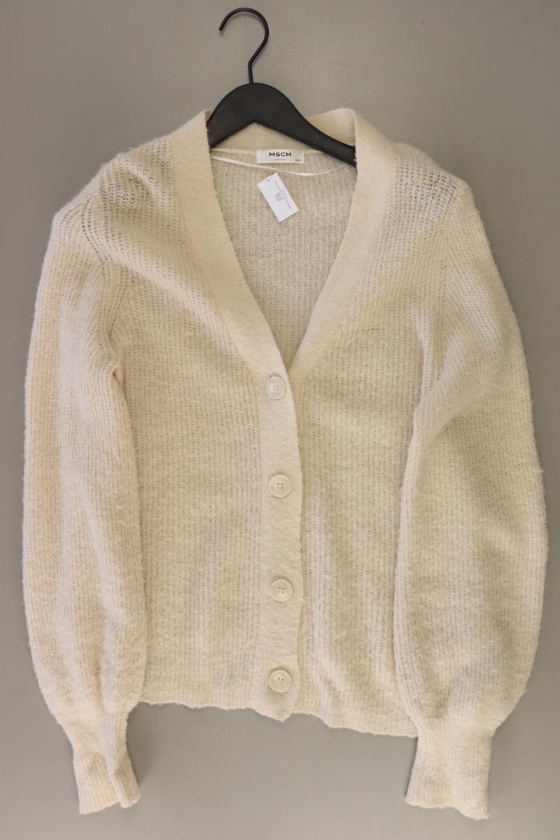 MSCH Copenhagen Strickjacke Gr. S/M Langarm creme aus ALPACA