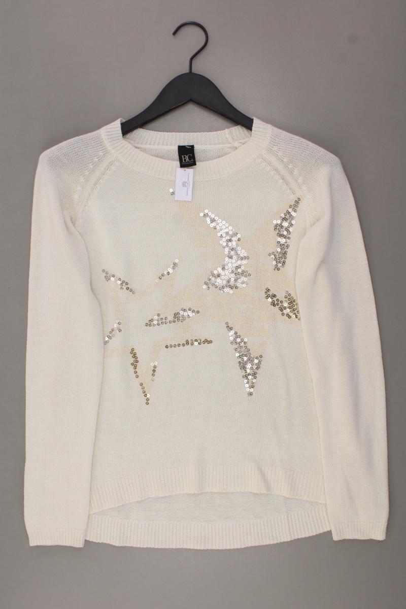 Best Connections Grobstrickpullover Gr. 34 neuwertig mit Pailletten creme