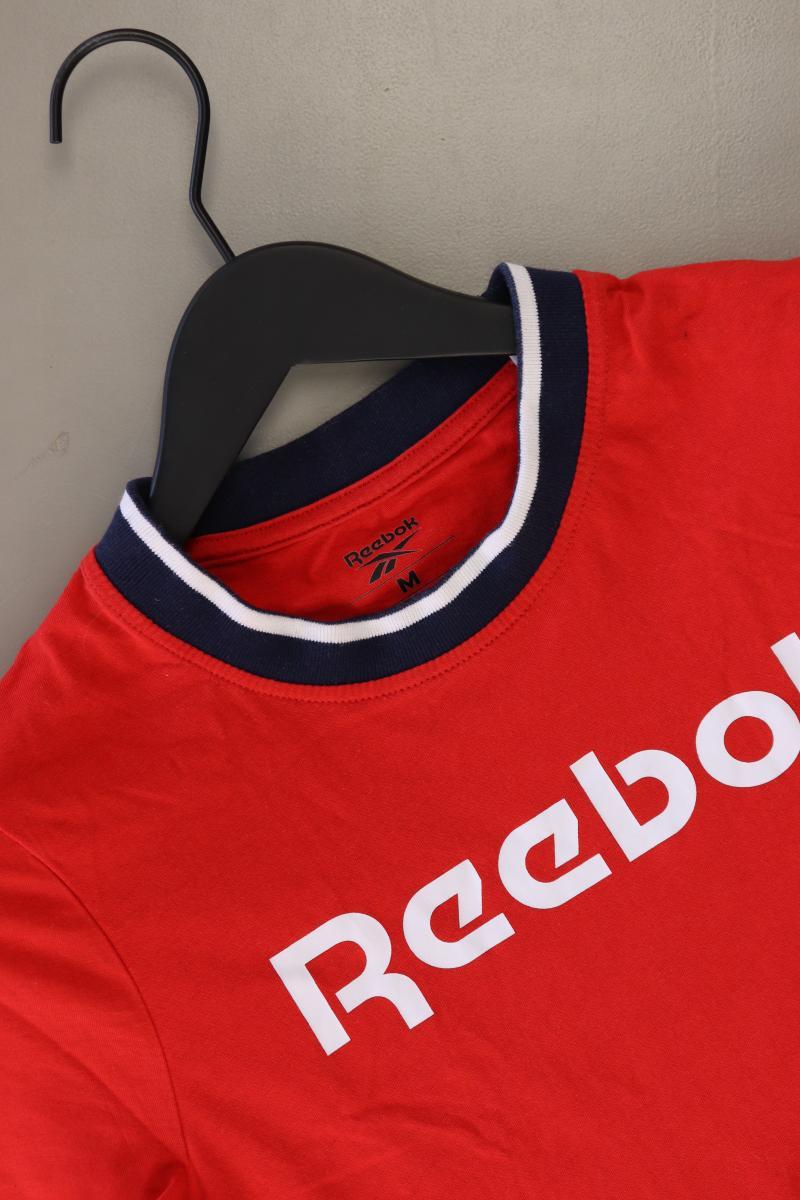 Reebok Sportshirt Gr. M Kurzarm rot aus Baumwolle