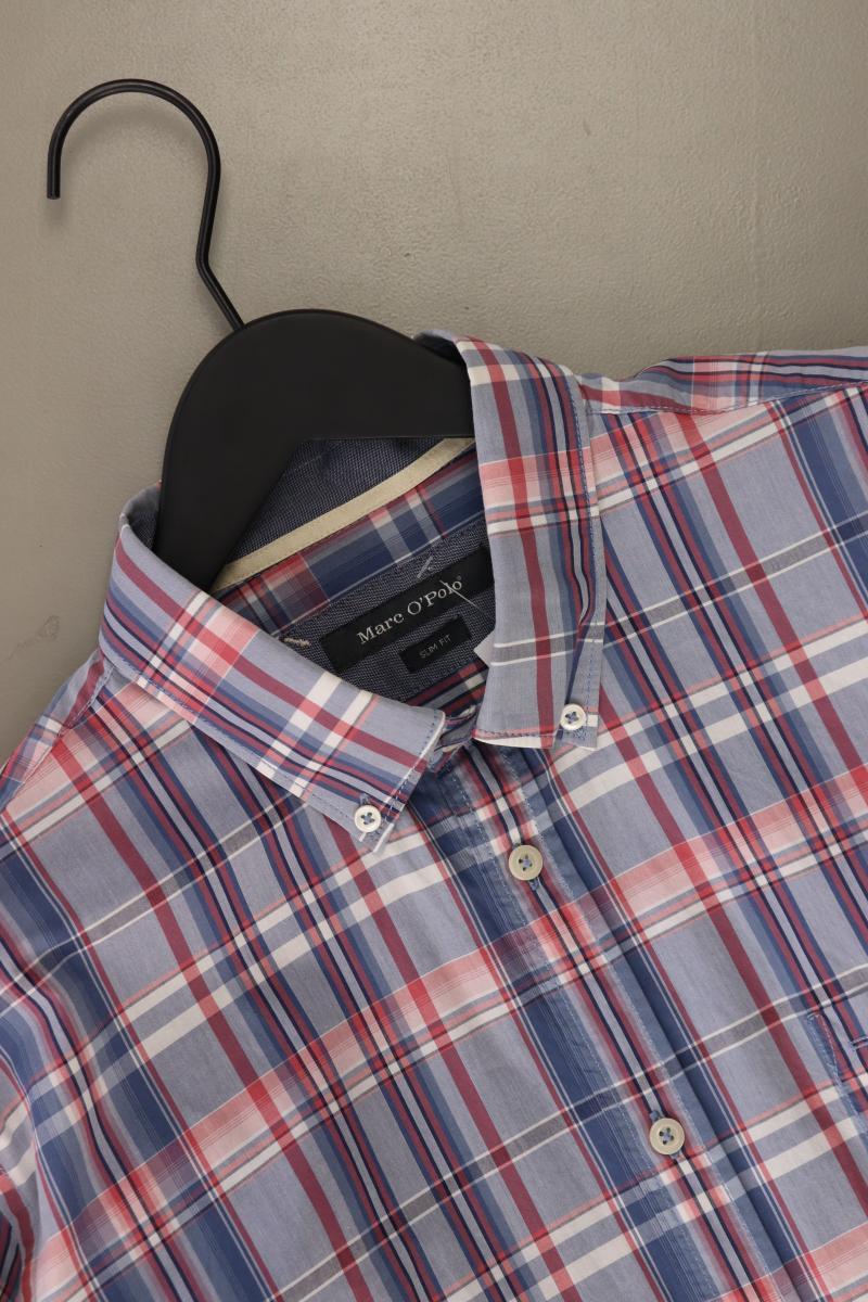 Marc O'Polo Karohemd für Herren Gr. XL kariert Langarm blau aus Baumwolle