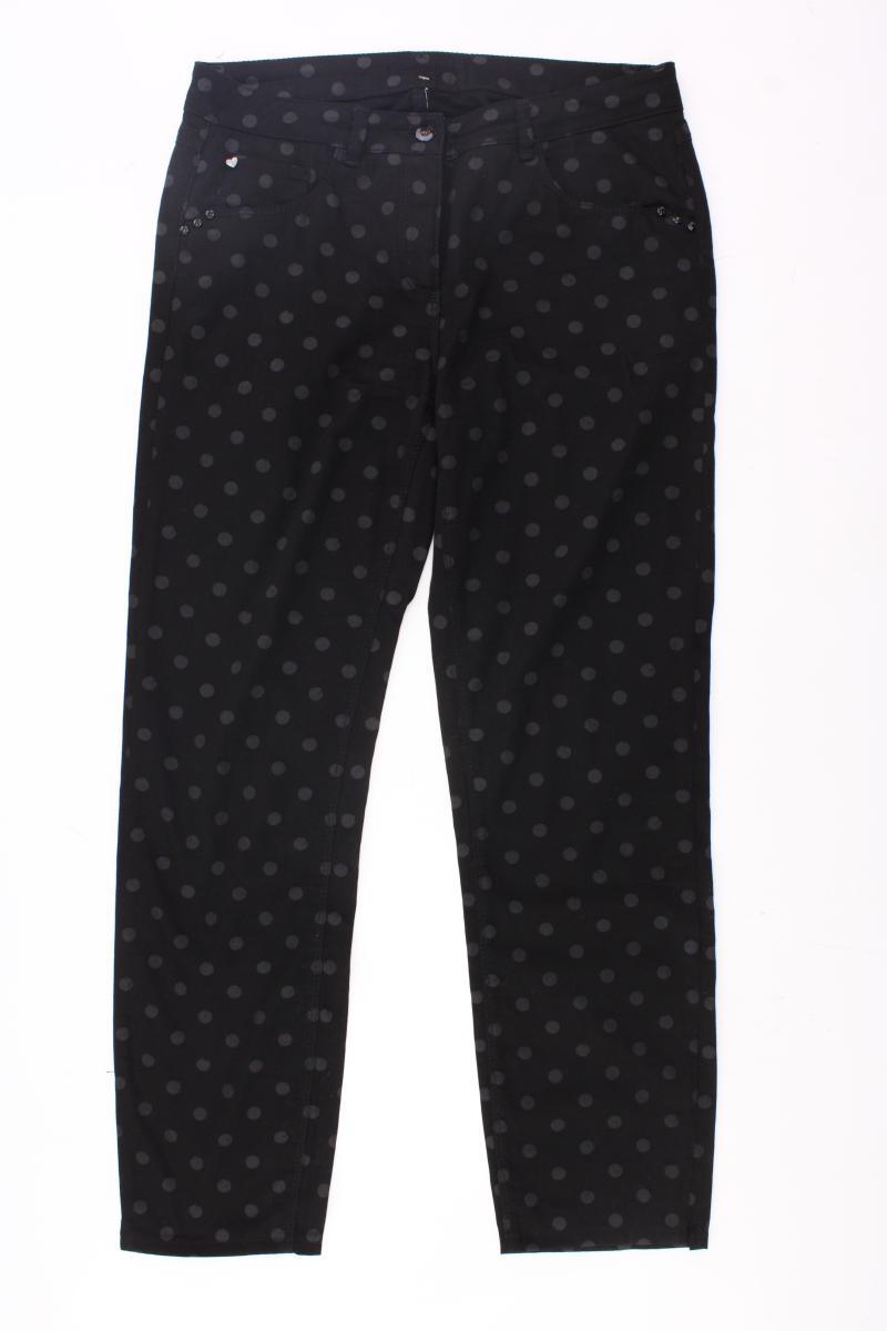 Biba Five-Pocket-Hose Gr. 36 gepunktet schwarz aus Baumwolle