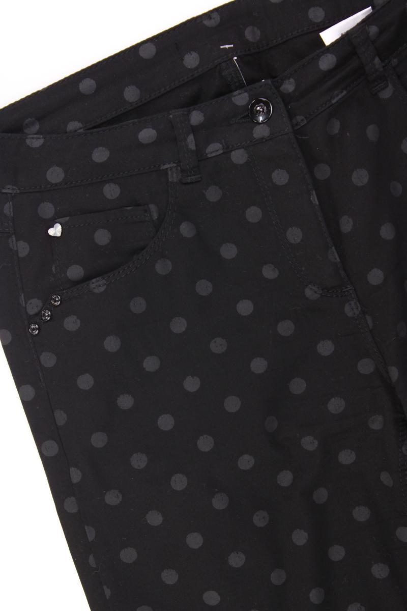 Biba Five-Pocket-Hose Gr. 36 gepunktet schwarz aus Baumwolle