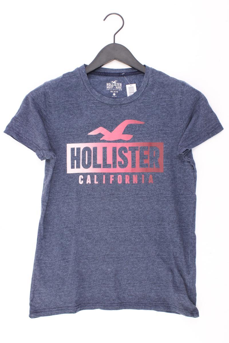 Hollister Printshirt für Herren Gr. XS Kurzarm blau