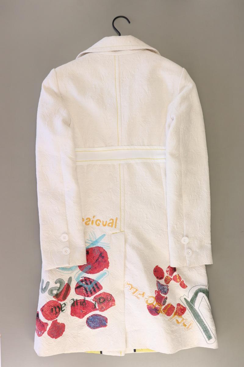 Desigual Regular Mantel Gr. 38 weiß aus Baumwolle