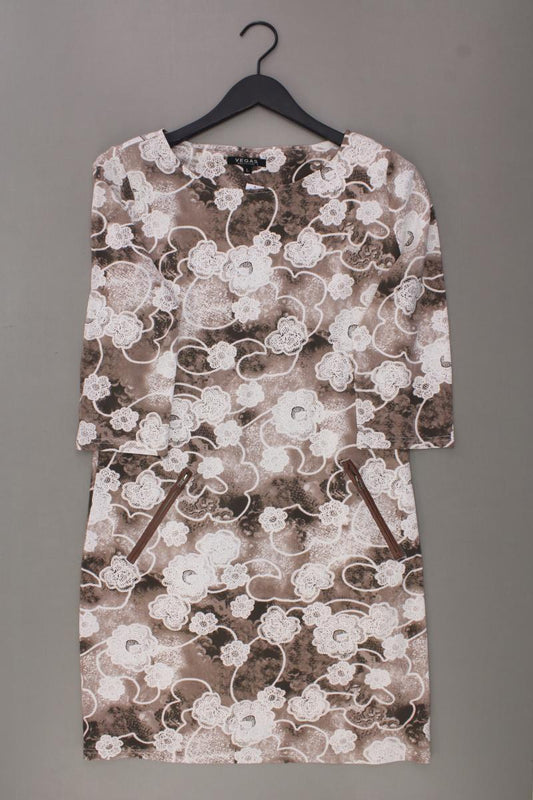 Vegas Collection Kleid Gr. L mit Blumenmuster 3/4 Ärmel braun aus Polyester