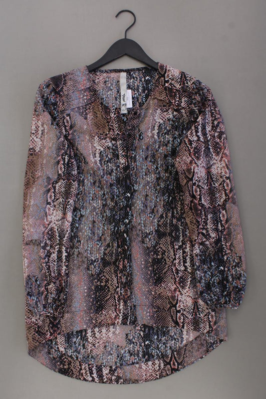 poools Chiffonbluse Gr. M mit Tierdruck neuwertig Langarm mehrfarbig