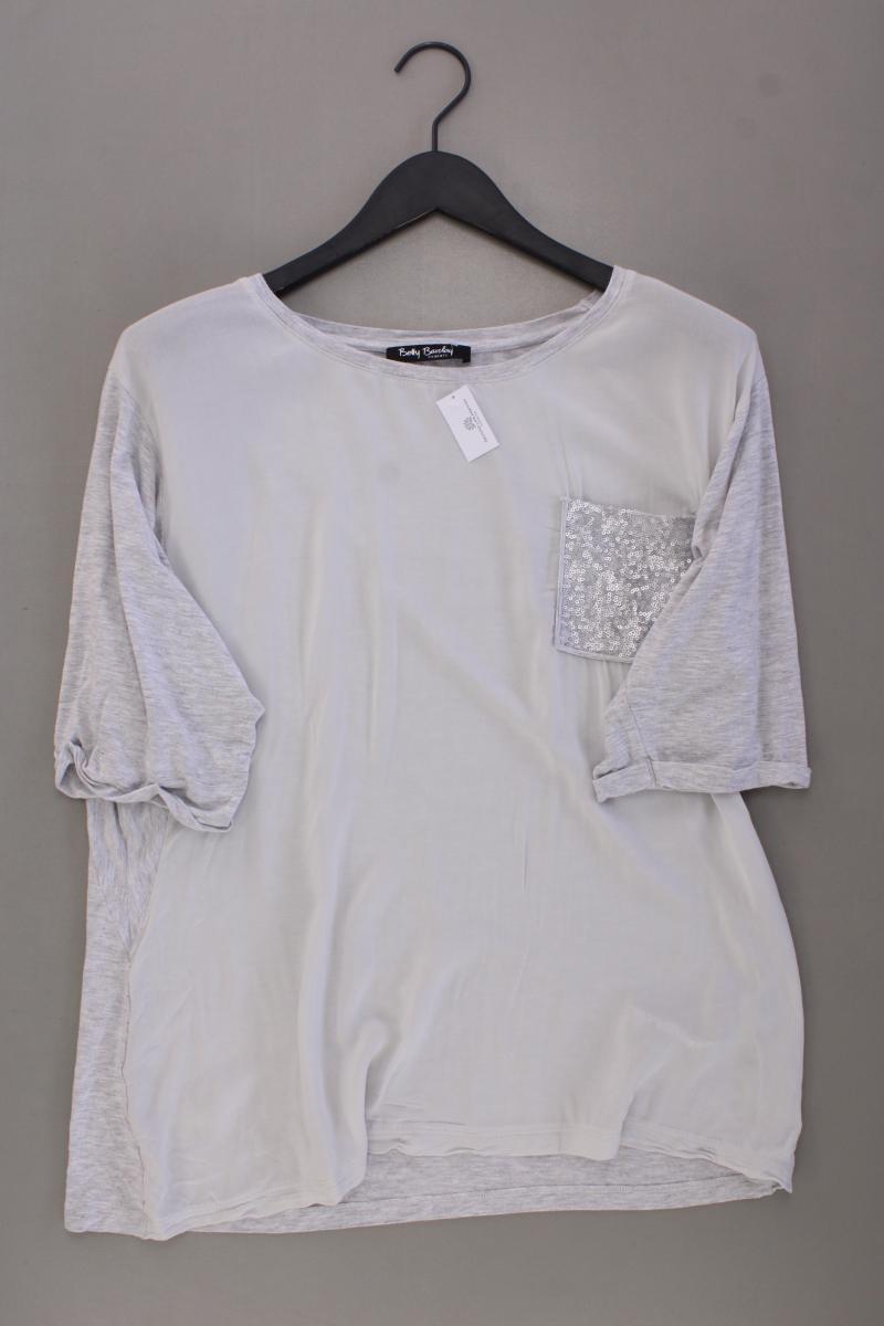 Betty Barclay Comfort Bluse Gr. 46 3/4 Ärmel mit Pailletten grau aus Viskose