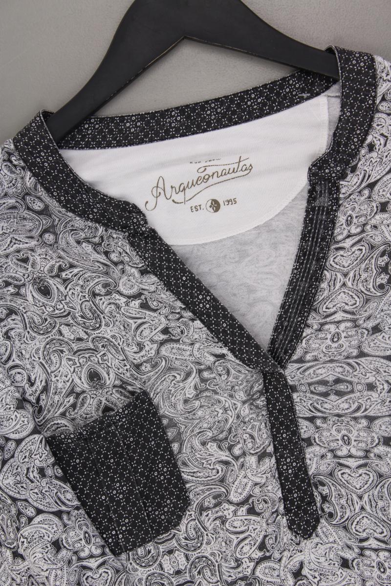 Arqueonautas Printshirt Gr. XL mit Paisleymuster Langarm grau aus Viskose