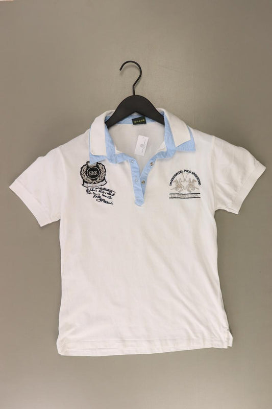 La Martina Poloshirt Gr. 36 Kurzarm weiß aus Baumwolle