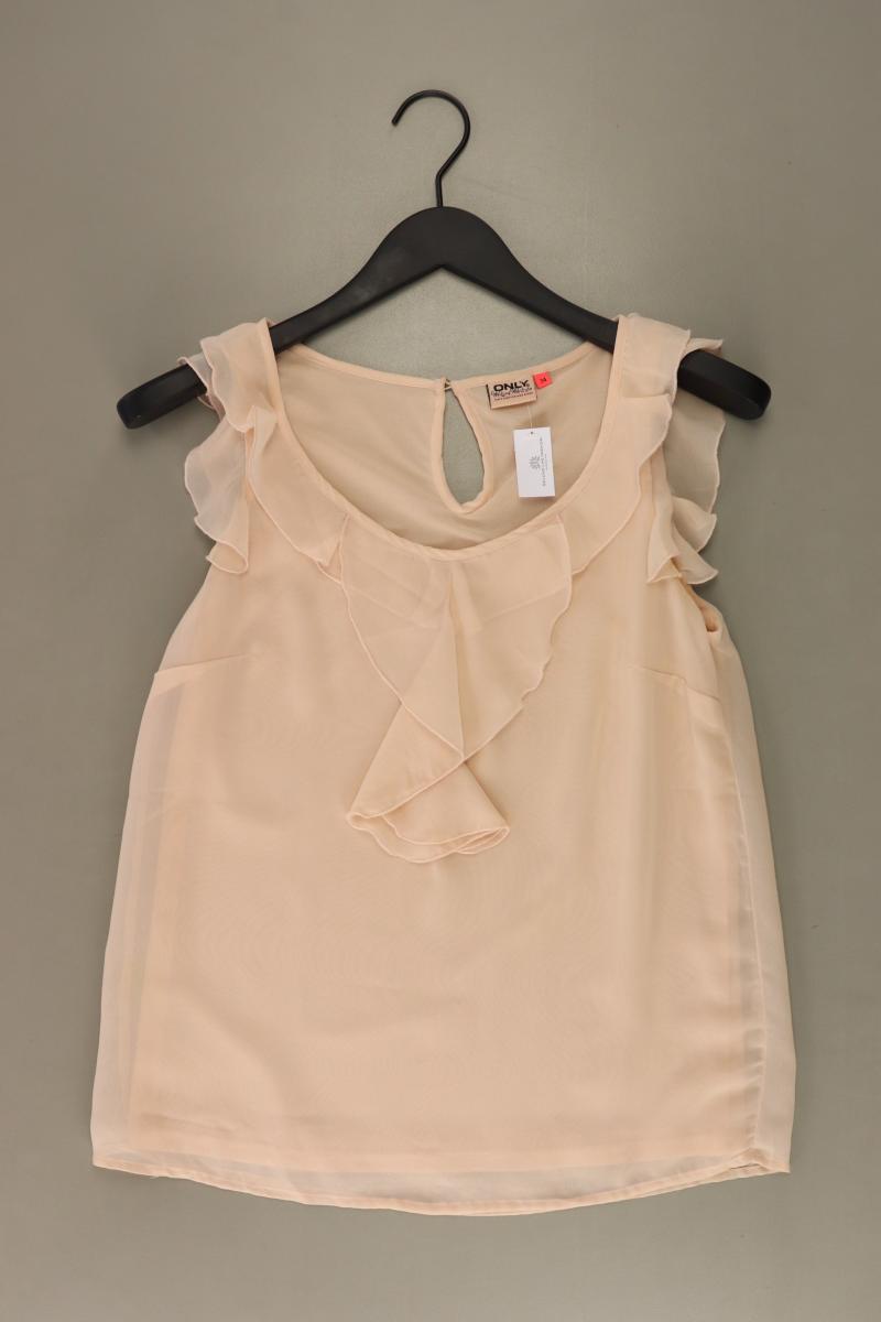 Only Chiffonbluse Gr. 34 Kurzarm rosa aus Polyester