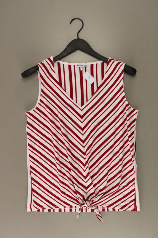 Street One Ärmellose Bluse Gr. 38 gestreift rot aus Viskose