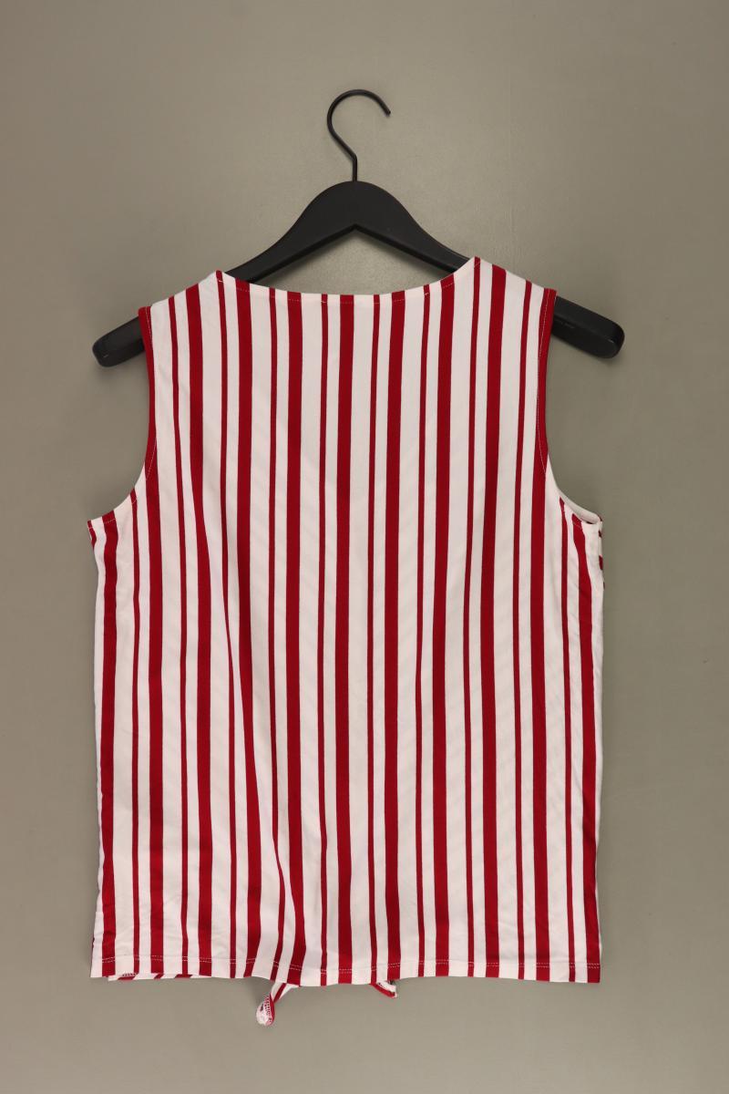 Street One Ärmellose Bluse Gr. 38 gestreift rot aus Viskose
