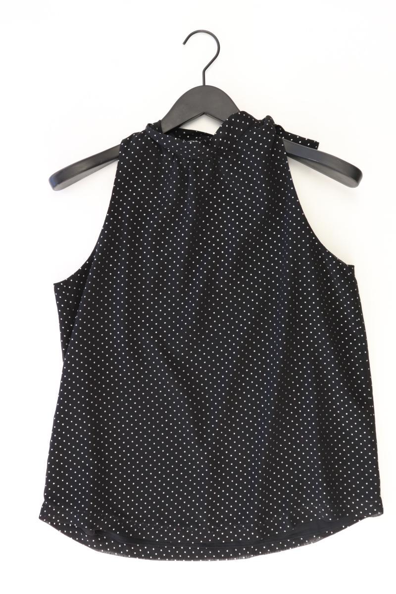 Esprit Ärmellose Bluse Gr. M gepunktet schwarz aus Polyester