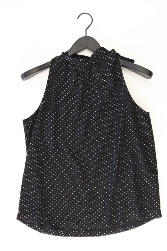 Esprit Ärmellose Bluse Gr. M gepunktet schwarz aus Polyester