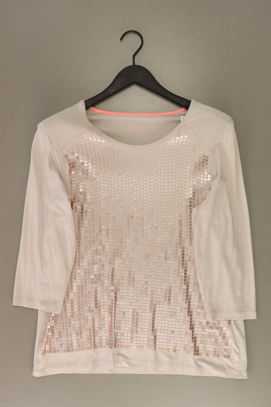 Bianca Regular Shirt Gr. 40/42 3/4 Ärmel mit Pailletten creme