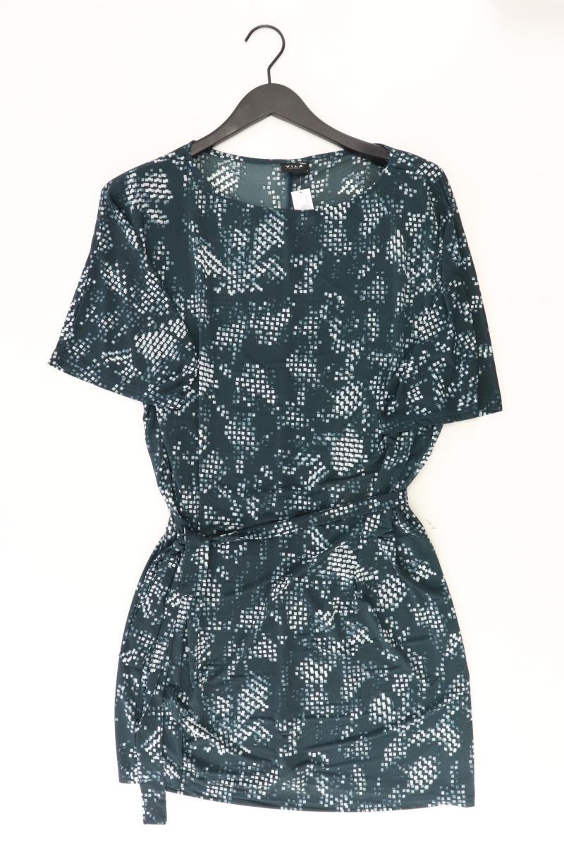 Vila Kurzarmkleid Gr. S mit Gürtel blau aus Polyester