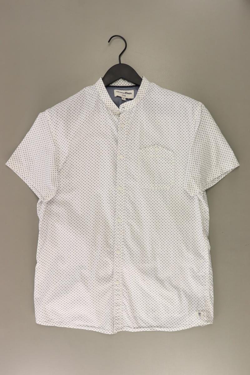 Tom Tailor Kurzarmhemd für Herren Gr. M weiß aus Baumwolle