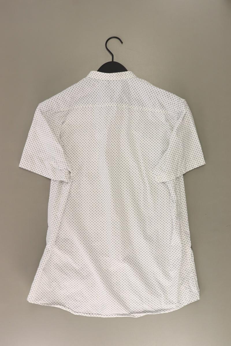 Tom Tailor Kurzarmhemd für Herren Gr. M weiß aus Baumwolle