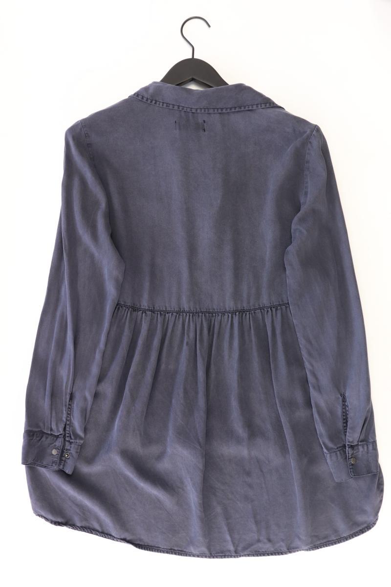 Zara Langarmbluse Gr. M blau aus Lyocell