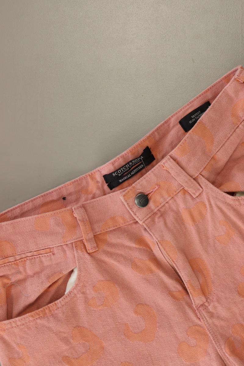 Scotch & Soda Straight Jeans Gr. W27/L32 mit Tierdruck Modell BANDIT orange