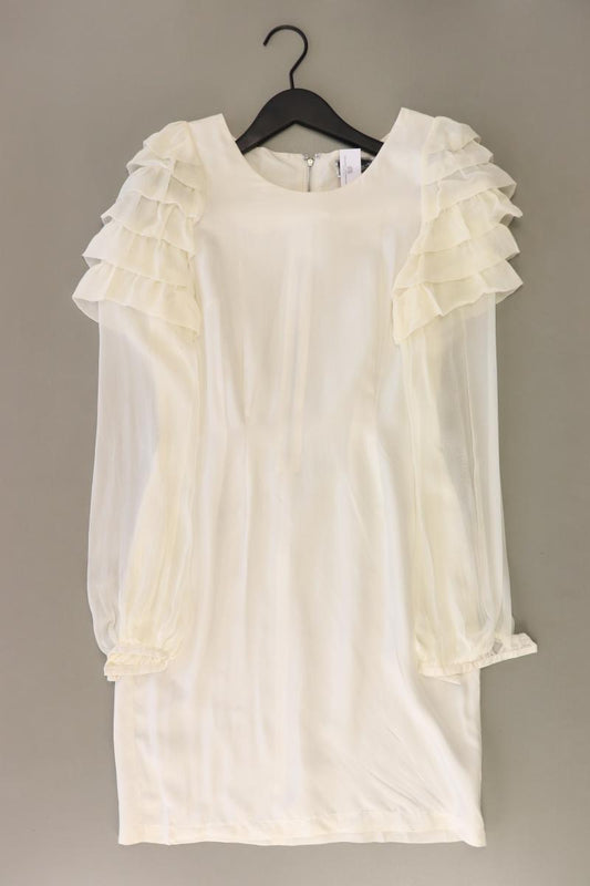 Lipsy London Abendkleid Gr. UK 8 (XS) Langarm creme