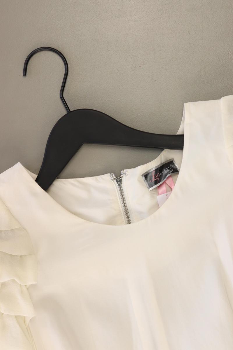 Lipsy London Abendkleid Gr. UK 8 (XS) Langarm creme