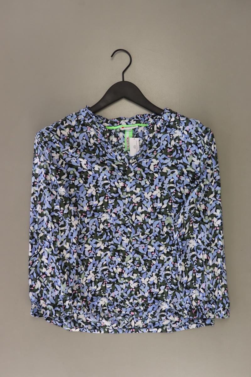 Street One Langarmbluse Gr. 38 mit Blumenmuster blau aus Viskose