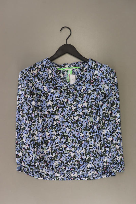 Street One Langarmbluse Gr. 38 mit Blumenmuster blau aus Viskose