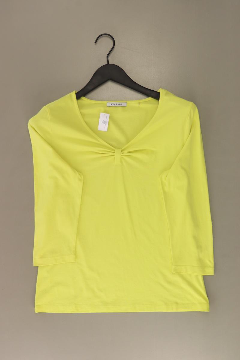 Public Regular Shirt Gr. 40 3/4 Ärmel gelb aus Baumwolle