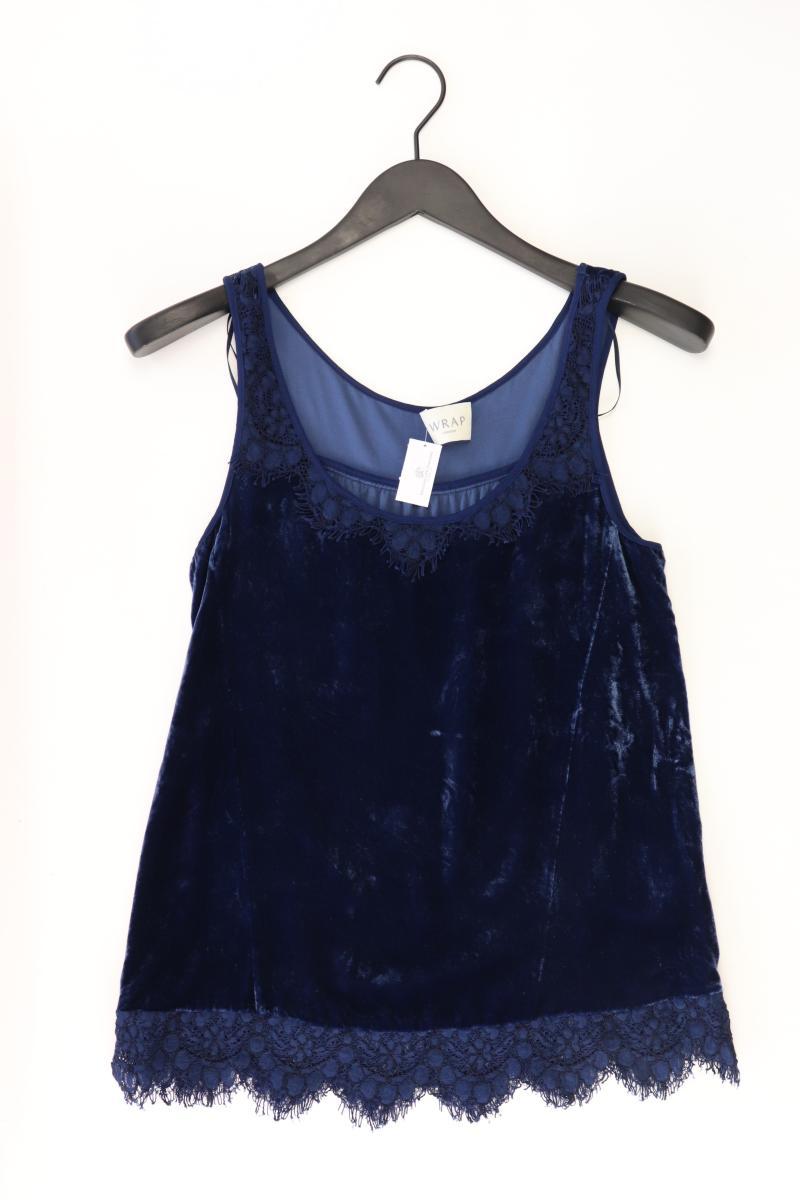 Wrap Trägertop Gr. 34 blau aus Viskose