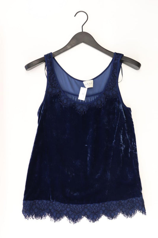 Wrap Trägertop Gr. 34 blau aus Viskose
