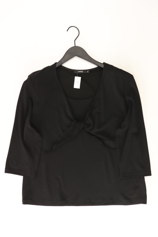 Verse Regular Bluse Gr. 46 3/4 Ärmel schwarz aus Polyester